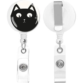 IAMRAVER 2 حزمة حاملي شارة قابلة للسحب لطيف شارة بكرة شارة كليب حاملي بطاقات الهوية للطلاب مكتب عامل طبيب ممرضة المعلم (الفهد الفاخر) in Kuwait