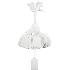 علامات سلسلة بيضاء مقاس 15/16 بوصة × 1 1/2 بوصة لوضع العلامات، الأسعار 100 قطعة in Kuwait