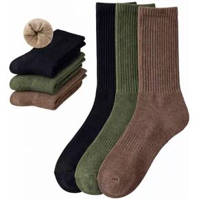 Men's Cushioned Crew Socks,Soft,Breathable Cotton Handlinked Toe, Comfortable & Durable Socks, Size 7-12 in Saudi Arabia