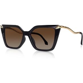 DrRelax Big Square Sunglasses Womens Retro Polarized Sun Glasses with Metal UV 400 Protection in Saudi Arabia