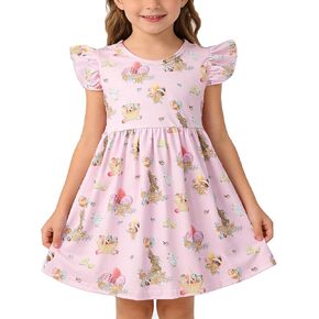 فستان أرنب للفتيات الصغيرات بأكمام قصيرة للحفلات على شكل أرنب ملابس صيفية in Kuwait