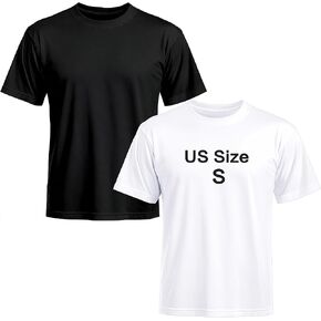 Joyclub 2 Pack Black White Adult Unisex Polyester T Shirts Sublimation Blanks Crew Neck Short Sleeve Daily Wear Tees in Kuwait