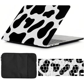 غلاف متوافق مع جهاز MacBook Air 15 بوصة 2025-2023 سنة طراز A3114 A2941 A3241 مع شريحة M3/ M2 وشاشة عرض شبكية العين السائلة، وحقيبة الكمبيوتر المحمول وحافظة الكمبيوتر وغطاء لوحة المفاتيح، طباعة بقرة الحليب in Kuwait
