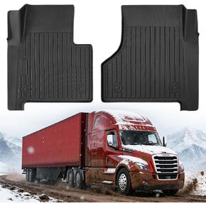 Floor Mats for Freightliner Cascadia 2026 2025 2024 2023 2022 2021 2019 2018, All-Weather Heavy Duty Semi Truck Floor Liners, Cab Mats Rubber Carpet for Freightliner Cascadia Big Rig Accessories in Kuwait