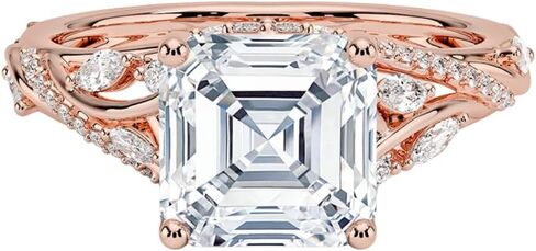 2 CT Twisted Vine Diamond Wedding Anniversary Engagement Ring 10k 14k 18k Gold & 925 Sterling Silver Solitaire Moissanite Ring Valentine Gift For Her in Saudi Arabia