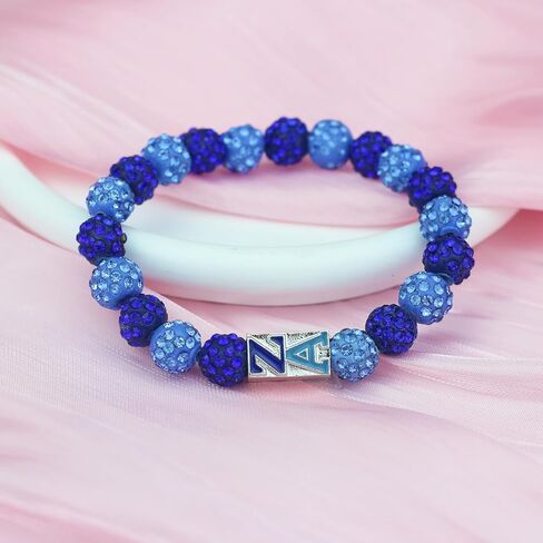 Greek Sorority Bracelet for Women Zetaa Amicaea Gift 1948 ZA Bead Bracelet Sorority Gift for Soror Sister in Saudi Arabia