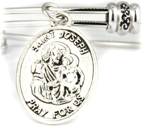 Dave The Bunny St Joseph Medal | St Joseph Bracelet Bangle makes Great Saint Joseph Jewelry for Men or Women in Saudi Arabia