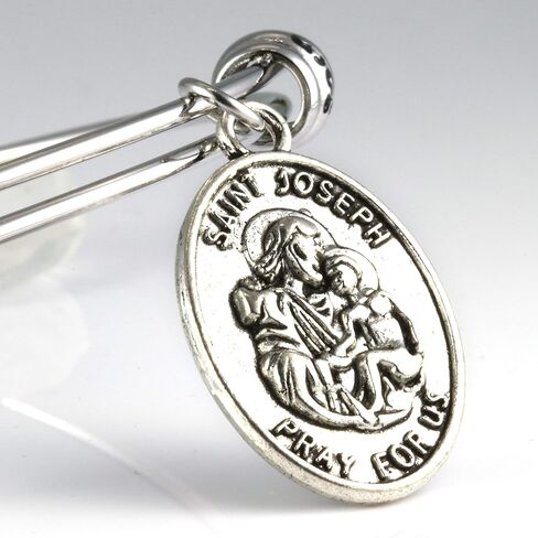 Dave The Bunny St Joseph Medal | St Joseph Bracelet Bangle makes Great Saint Joseph Jewelry for Men or Women in Saudi Arabia