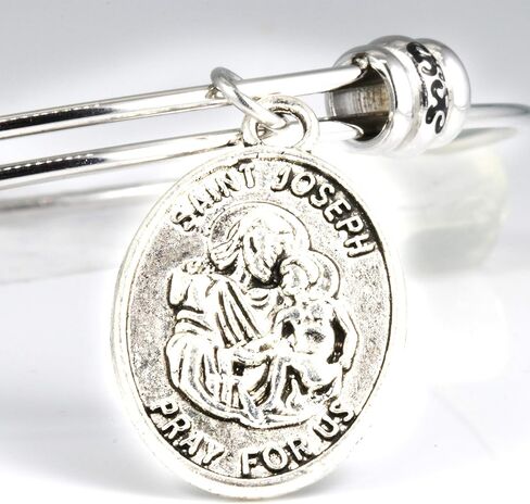 Dave The Bunny St Joseph Medal | St Joseph Bracelet Bangle makes Great Saint Joseph Jewelry for Men or Women in Saudi Arabia
