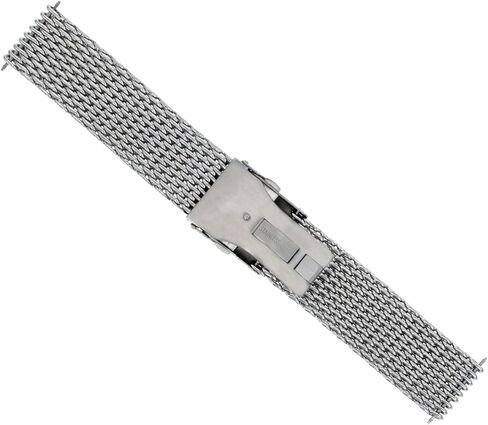 Ewatchparts 18-20-22-24mm Heavy Shark Mesh Watch Band Bracelet Stainless Steel With Deployment Clasp Compatible With Seiko Kinetic in Saudi Arabia