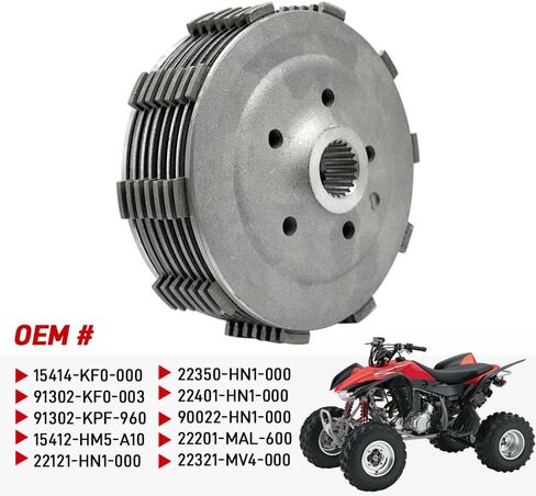 400EX طقم القابض وقرص الاحتكاك الصلب ولوحة ضغط المحور لهوندا Sportrax 400 TRX400EX 1999 2000 2001 2002 2003 2004 فلتر الزيت TRX 400ex in Saudi Arabia