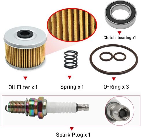 400EX طقم القابض وقرص الاحتكاك الصلب ولوحة ضغط المحور لهوندا Sportrax 400 TRX400EX 1999 2000 2001 2002 2003 2004 فلتر الزيت TRX 400ex in Saudi Arabia