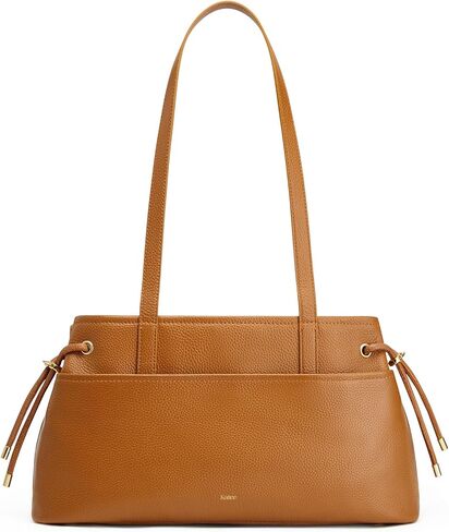 Kattee Genuine Leather Shoulder Bags for Women Tote Bag Handbags with Zipper Compartment Work Travel in Saudi Arabia