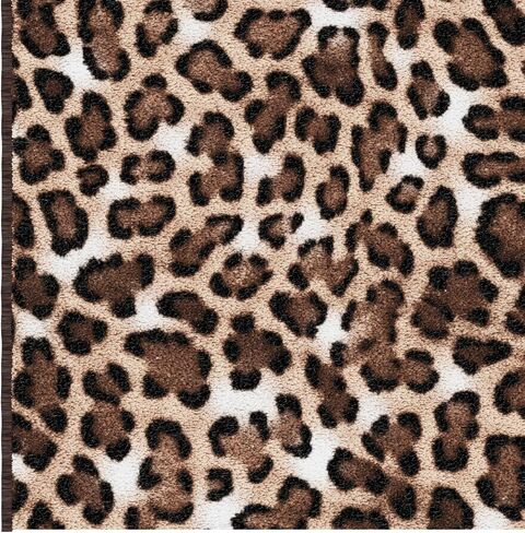 Ottomanson Runner Rug 2'7" x 6' – Soft Non-Slip Rug, Quick Dry Low Pile Carpet for Entryway, Kitchen, Hallway & Narrow Indoor Spaces, Leopard Print Brown in Saudi Arabia