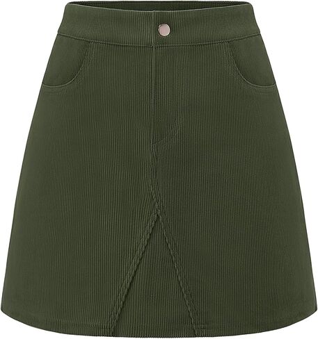 تنورة قصيرة للسيدات بخصر عالٍ، تنانير كاجوال أساسية للربيع والشتاء، تنورة قصيرة بقلم الرصاص مع جيوب in Kuwait