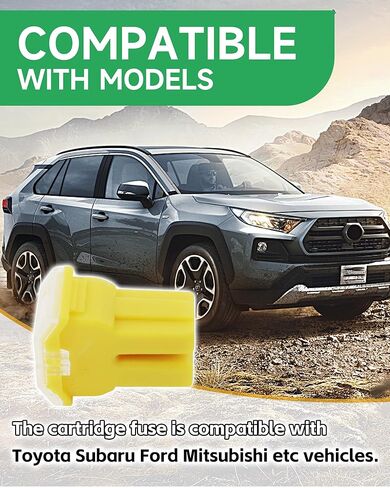 2PCS 60 Amp Fuse Yellow, Replace for 927-3060 9273060 MU840018 82211FC160 90982-08218, FLF-60 Plug Cartridge Fuse Compatible with Toyota Subaru Ford Mitsubishi etc Vehicles (60 AMP) in Saudi Arabia