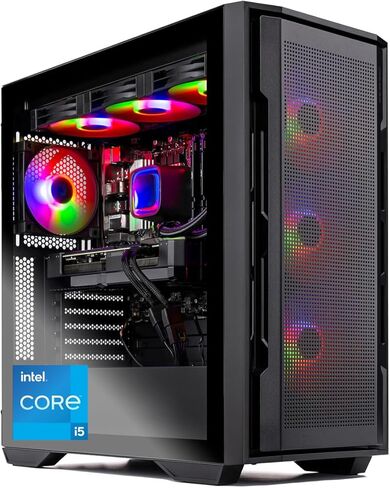 Skytech Gaming Nebula 2 Gaming PC, AMD Ryzen 5 5500 3.6GHz, NVIDIA RTX 5050 8GB, 1TB NVMe SSD, 16GB DDR4 RAM 3200, 650W Gold PSU, Wi-Fi, Win 11, Desktop in Saudi Arabia