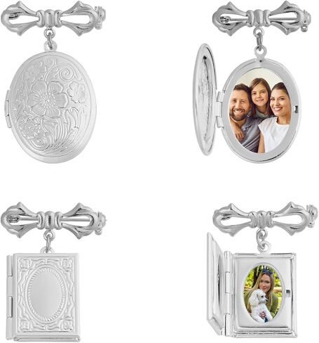 CHGCRAFT Locket Brooch Bridal Bouquet Charm Flower Brooch Pin Brass Pins Set Memory Charm Coat Shirt Suit Collar Accessories for Backpack Clothing Badges in Saudi Arabia