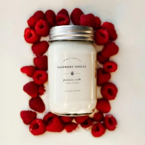 Antique Candle Co.® 16 Ounce Spice Cake Soy Wax Candle, 80 Hour Burn Time, Cotton Wick, Mason Jar Candle (Spice Cake) in Saudi Arabia