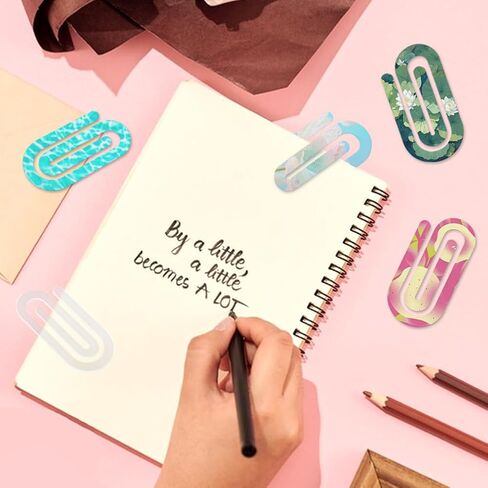 30 حزمة من مشابك ورق الأكريليك الفارغة، 4 × 2 مشابك ورق ضخمة لنقل الحرارة بتصميم DIY، إشارات مرجعية من الأكريليك للمدرسة، المكتب، المنزل، هدية in Kuwait