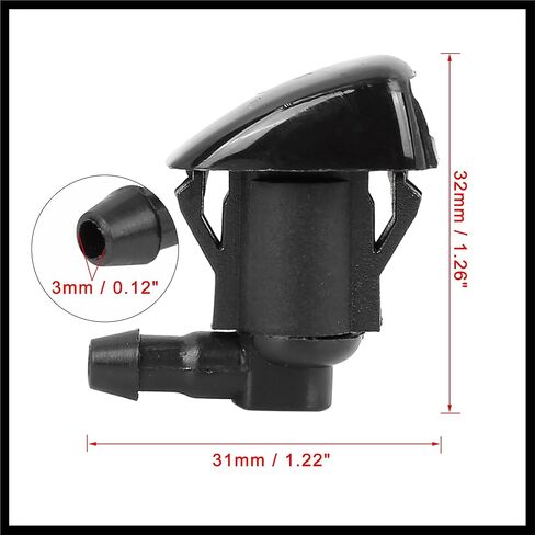 2pcs 15247800 Car Windshield Wiper Washer Nozzle Spray Jet Replacement for GMC Acadia for Chevrolet Traverse Durable Material in Saudi Arabia
