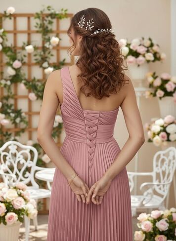 Satin Junior Bridesmaid Dress One Shoulder Flower Girl Dress for Wedding High-Low Formal Girls Dresses with Slit in Saudi Arabia