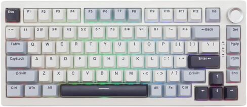 75% Gasket Mechanical Keyboard, Wireless Hotswap Linear Switch Gaming Keyboard with Rotary Knob, RGB Backlits (Black Gradient, White Switch) in Kuwait