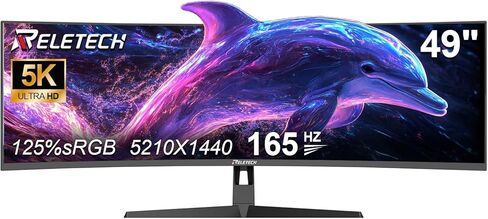 34inch 4K Curved Monitor, WQHD (3440x1440) 165Hz 1500R Ultrawide Gaming Computer Monitor, Support Freesync,1ms Support 1 Audio Out, 2 HDMI & 2 DP, VESA Mount/Tilt Adjustable- (G34WQ) in Saudi Arabia