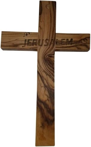 Bethlehem Gifts TM Olive Wood Wall Hanging Cross 10" h in Saudi Arabia