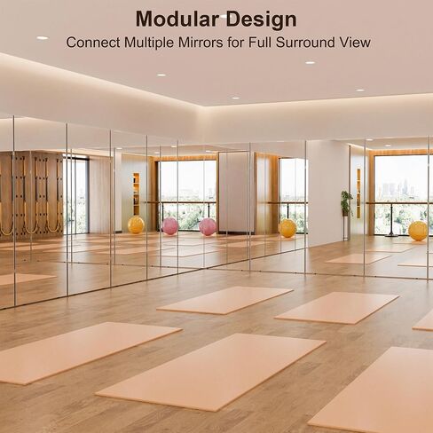 مرآة نانو ميرور موفرة للمساحة بزاوية 360 درجة قابلة للطي بطول كامل، مقاس 63 بوصة × 47 بوصة، كبيرة جدًا مثبتة على الحائط، تصميم قابل للطي وقابل للكسر لصالة الألعاب الرياضية المنزلية، واليوجا، والرقص، واستوديو اللياقة البدنية، باللون الأبيض in Kuwait