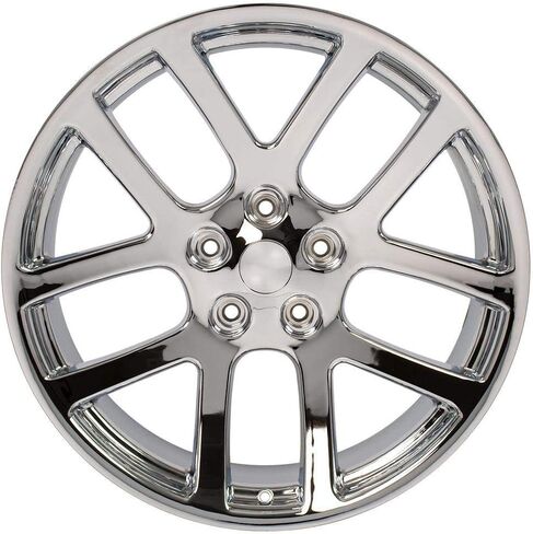 إطارات وإطارات OE Wheels DG51 مقاس 22 بوصة تناسب طراز Ram SRT 5x139.7 22x10 كروم - هولاندر 2223 - TS-37 AT 285/45-22 (مجموعة من 4) in Saudi Arabia