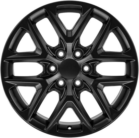 OE Wheels CV62 20 Inch Rims and Tires Fit Silverado 1500 Style 6x139.7 20x9 Satin Black - Hollander 14078 - TS-37 AT 275/55-20 (Set of 4) in Saudi Arabia