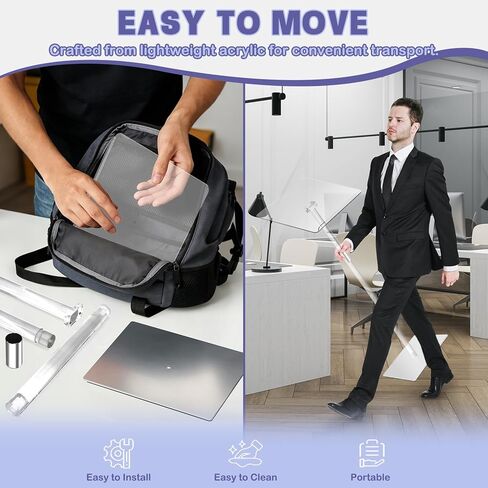 Acrylic Podium Stand, Portable Lecterns & Podiums Music Stand 180° Adjustable Angles with Metal Base for Church Classroom Wedding Concert Speech pulpitos para Iglesias 16" L x 12" W x 43" H (Clear) in Kuwait