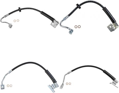 ‎A-Partrix Front and Rear Brake Hoses Kit - Brake Lines Replacement, Brake Hydraulic Hose 4PCS fits Crown Victoria 2006-2011 fits Lincoln Town Car 2006-2011 fits Mercury Grand Marquis 2006-2011 in Saudi Arabia