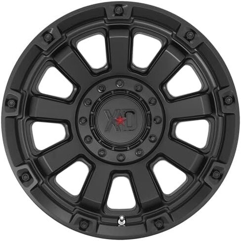 XD Wheels Xd852 Gauntlet Satin Black Wheel with Alloy Steel (20 x 10. inches /5 x 78 mm, -18 mm Offset) in Saudi Arabia