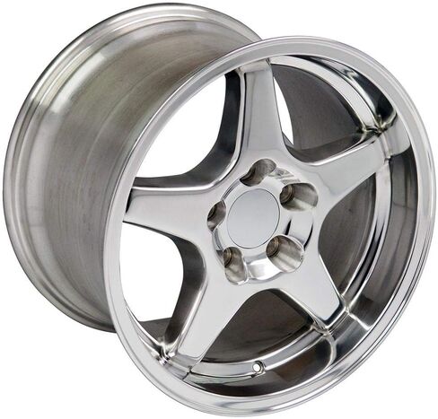 OE Wheels CV01 17 Inch Rims Fit Corvette C4 ZR1 Style 5x120.65 17x9.5 / 17x11 Polished - Hollander 5035 (Set of 4) in Saudi Arabia