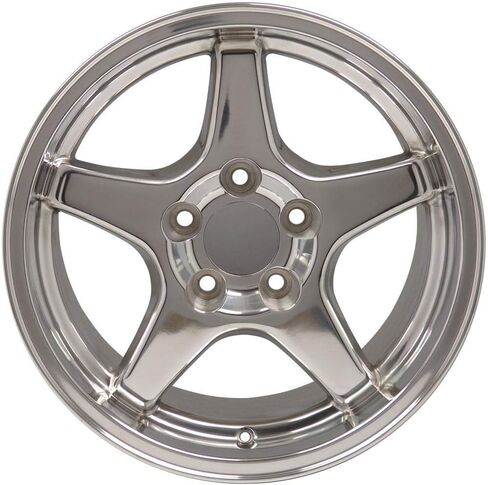 OE Wheels CV01 17 Inch Rims Fit Corvette C4 ZR1 Style 5x120.65 17x9.5 / 17x11 Polished - Hollander 5035 (Set of 4) in Saudi Arabia