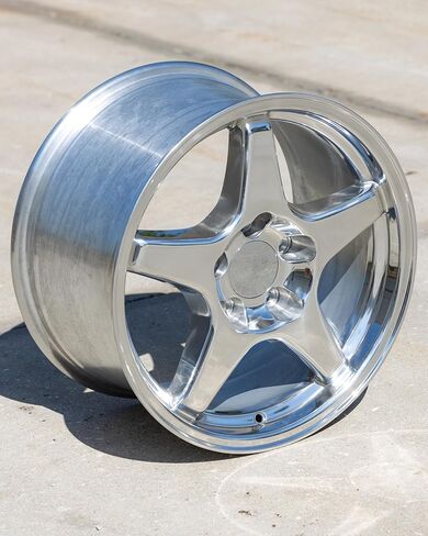 OE Wheels CV01 17 Inch Rims Fit Corvette C4 ZR1 Style 5x120.65 17x9.5 / 17x11 Polished - Hollander 5035 (Set of 4) in Saudi Arabia