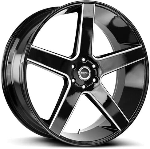 STRADA PERFETTO Custom Wheel - 26x10, 26 Offset, 6x139.7 Bolt Pattern, 87.1mm Hub - Gloss Black with Milled Accents Rim in Kuwait