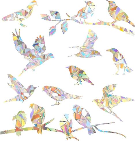 2 Sheets Bird Window Strike Prevention, Bird Strike Prevention for Windows Non-Adhesive Window Clings for Birds, Hummingbird Style Decals to Protect Birds from Collisions in Saudi Arabia