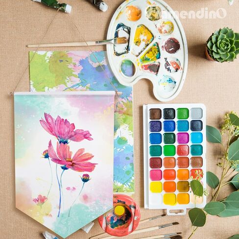 Framendino, 12 Pack Sublimation Blank Banner 12"x18" Wall Display Holder Waterproof Canvas Banners with Wood Sticks for DIY Indoor Outdoor Decor in Saudi Arabia