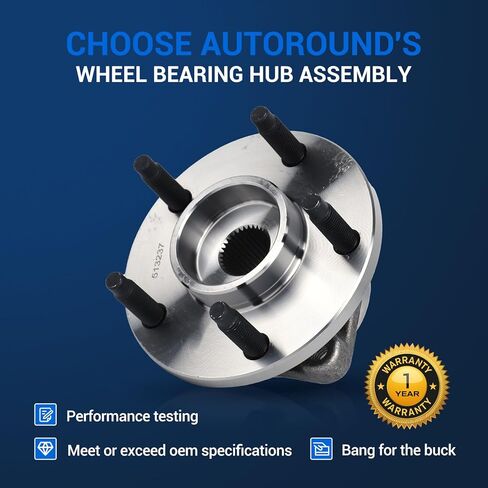 مجموعة محور تحمل العجلات الأمامية Autoround 513237 مناسبة لسيارة Chevy HHR 2006 2007 2008 5 Lug Non-ABS [عبوة من 2] in Saudi Arabia