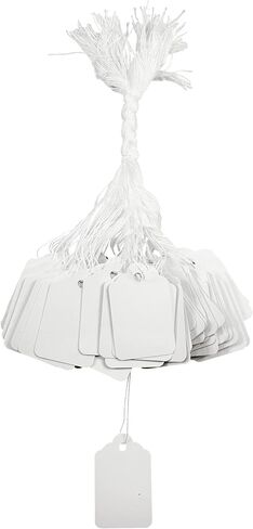 علامات سلسلة بيضاء مقاس 15/16 بوصة × 1 1/2 بوصة لوضع العلامات، الأسعار 100 قطعة in Kuwait