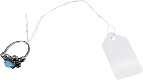 علامات سلسلة بيضاء مقاس 15/16 بوصة × 1 1/2 بوصة لوضع العلامات، الأسعار 100 قطعة in Kuwait