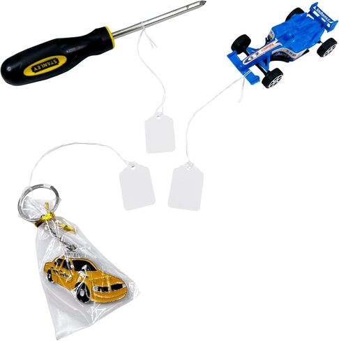 علامات سلسلة بيضاء مقاس 15/16 بوصة × 1 1/2 بوصة لوضع العلامات، الأسعار 100 قطعة in Kuwait