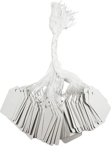 علامات سلسلة بيضاء مقاس 15/16 بوصة × 1 1/2 بوصة لوضع العلامات، الأسعار 100 قطعة in Kuwait