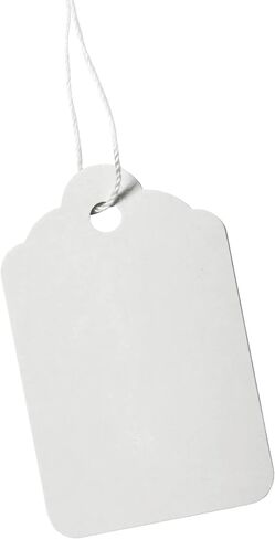 علامات سلسلة بيضاء مقاس 15/16 بوصة × 1 1/2 بوصة لوضع العلامات، الأسعار 100 قطعة in Kuwait