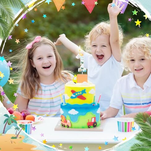 Sumind the Big One Cake Topper 1st Birthday Decorations the Big One Party Decorations Wave Theme Number 1 Candle Beach Tree for Happy Birthday Cake Topper for Party Supplies Favors in Saudi Arabia