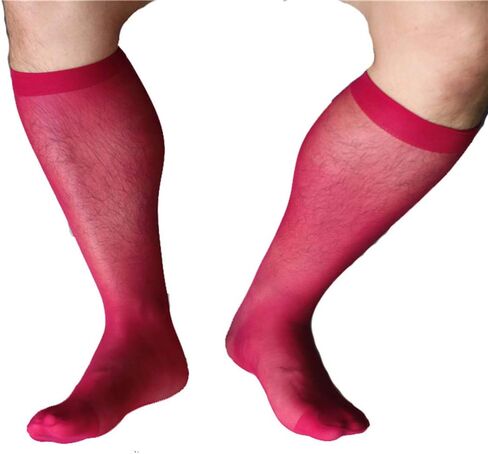 Goobester Men Formal Wear Sheer Suit Men Transparent Thin Business Tube Dress Socks in Saudi Arabia