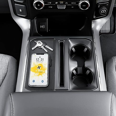 Center Console Organizer Hidden Storage Cover Compatible with Ford F-150 2021 2022 2023 2024 2025 2026 Accessories, 2021-2026 F150 Driver Side Pocket Insert Panel (Without Console Shifter) in Saudi Arabia
